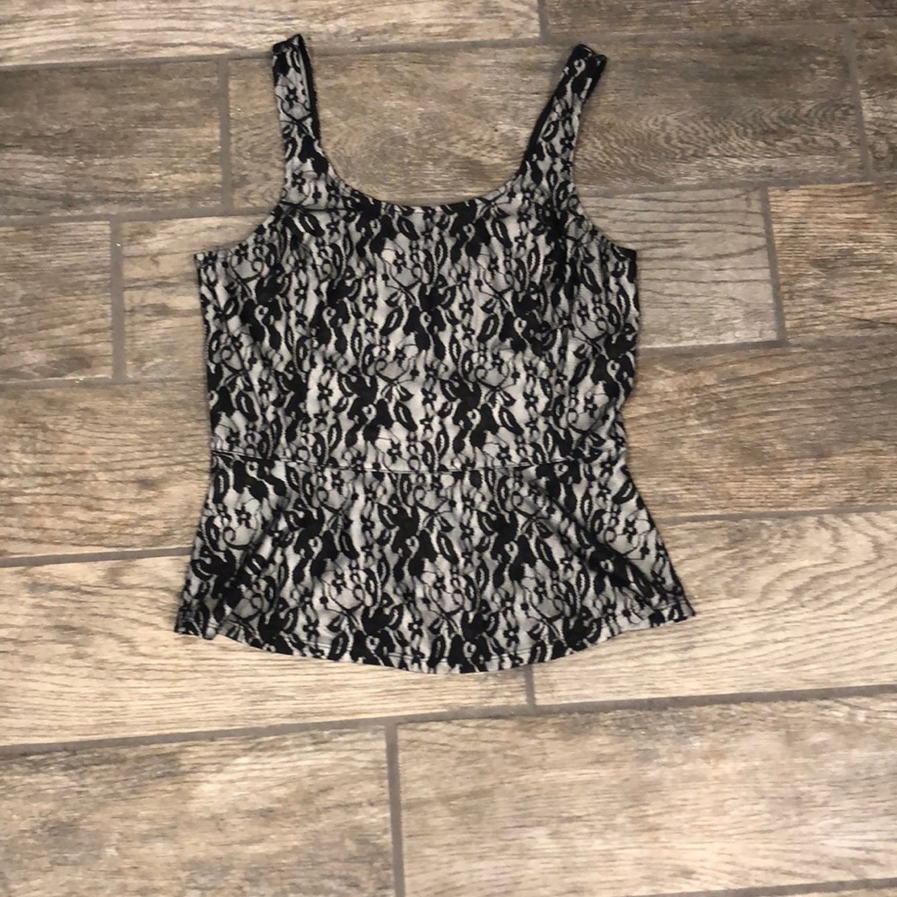 Express Lace Peplum Top